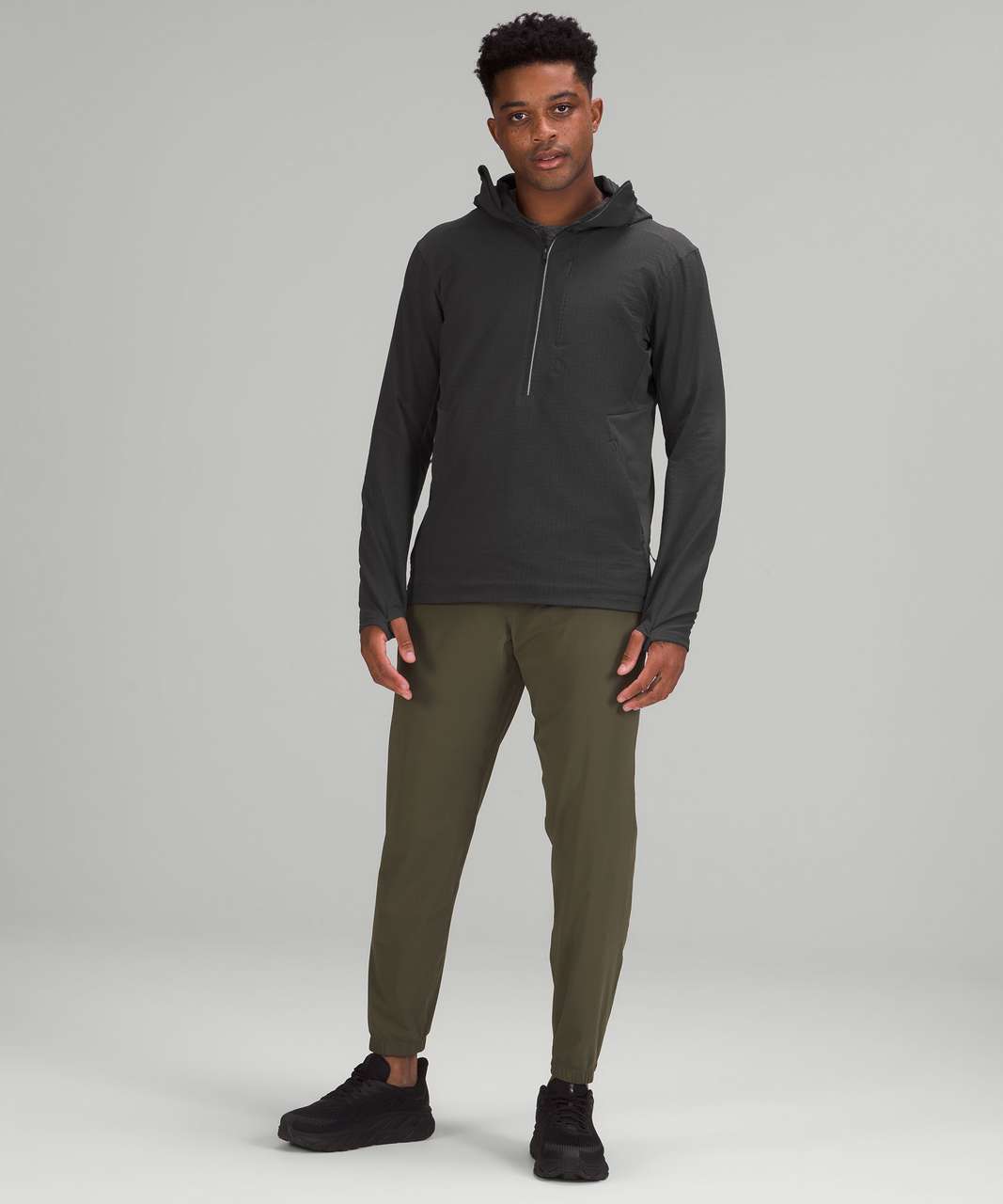 Lululemon Cold Terrain 3/4 Zip - Graphite Grey - lulu fanatics