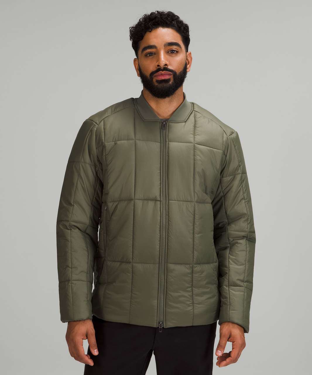 Lululemon Insulated Bomber Jacket - Medium Olive - lulu fanatics