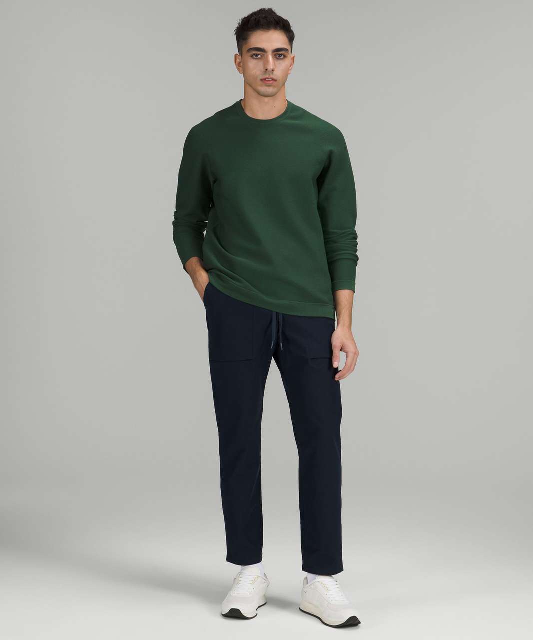 Lululemon AllAround Crewneck Sweater - Dark Olive / Everglade Green