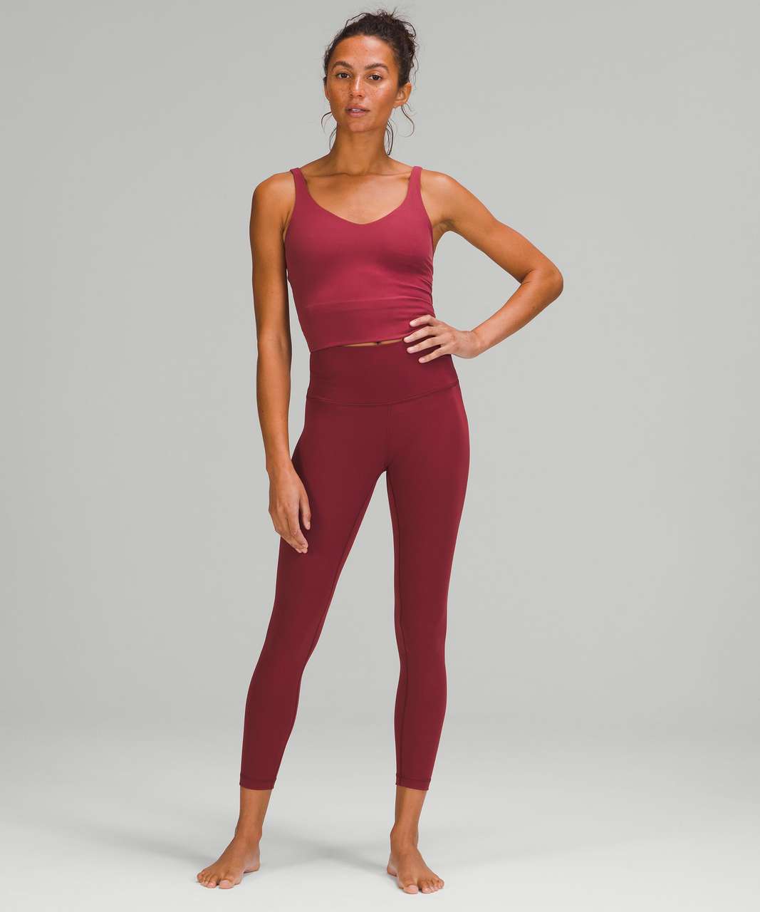 Mulled Wine Ribbed Leggings