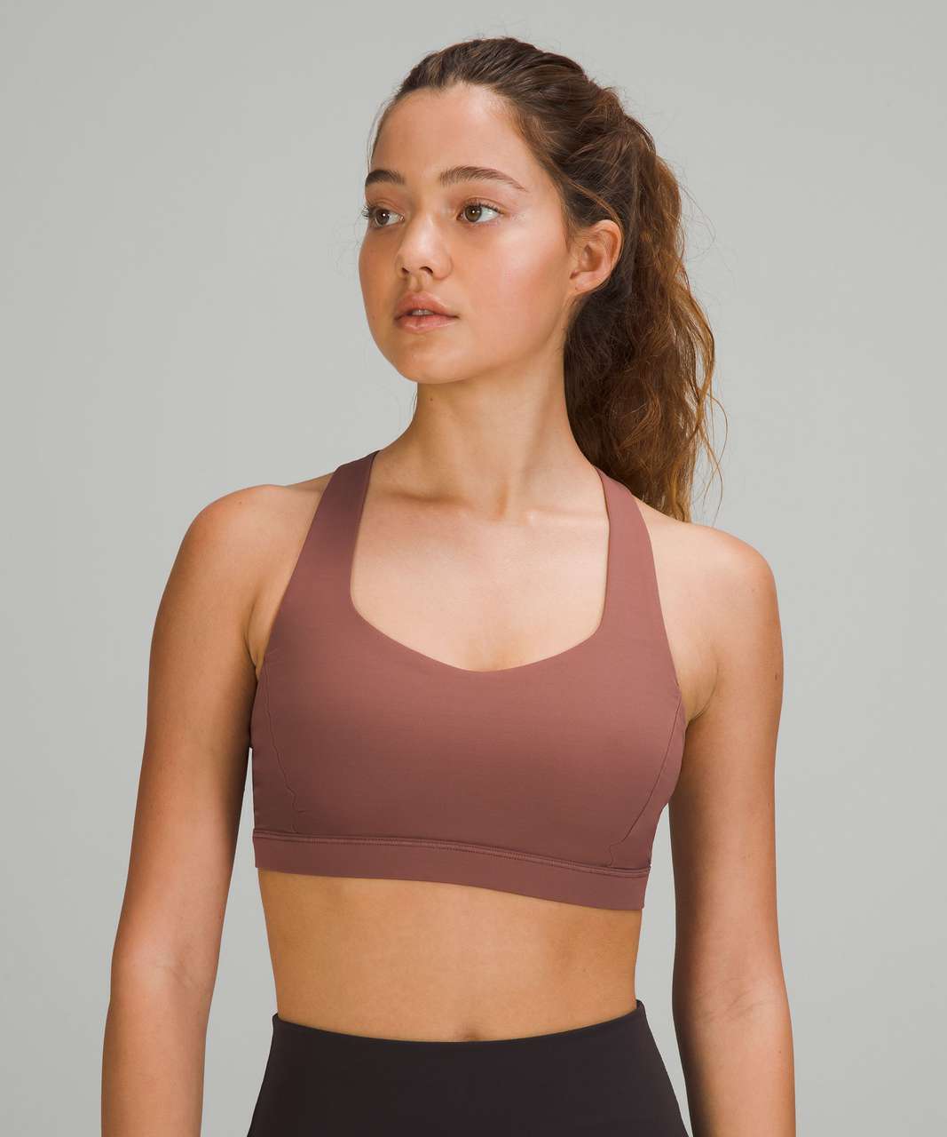 Lululemon Free To Be Serene HN LL Bra Lux Size 8 C/D cup Smokey