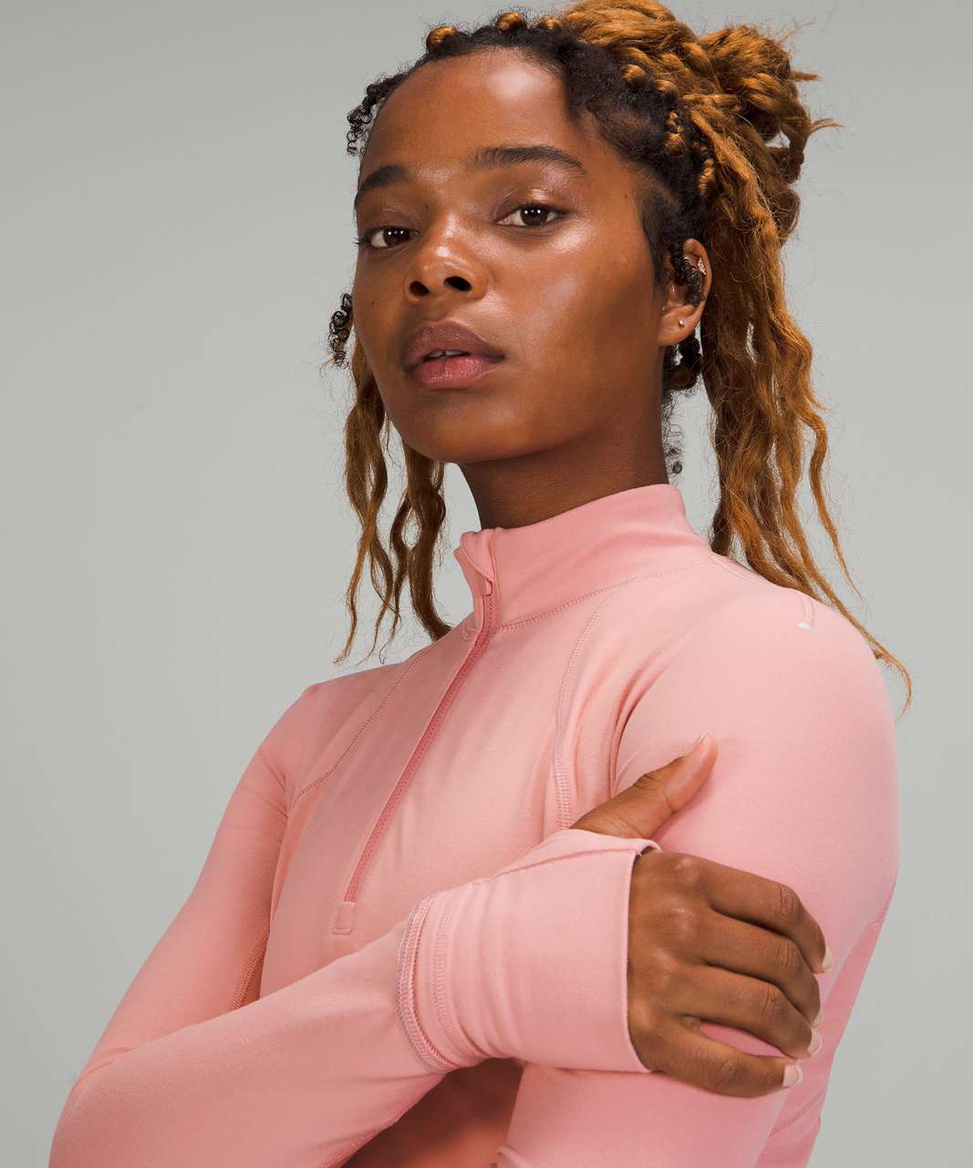 New color in the its rulu run cropped half zip: pink puff 💗 : r