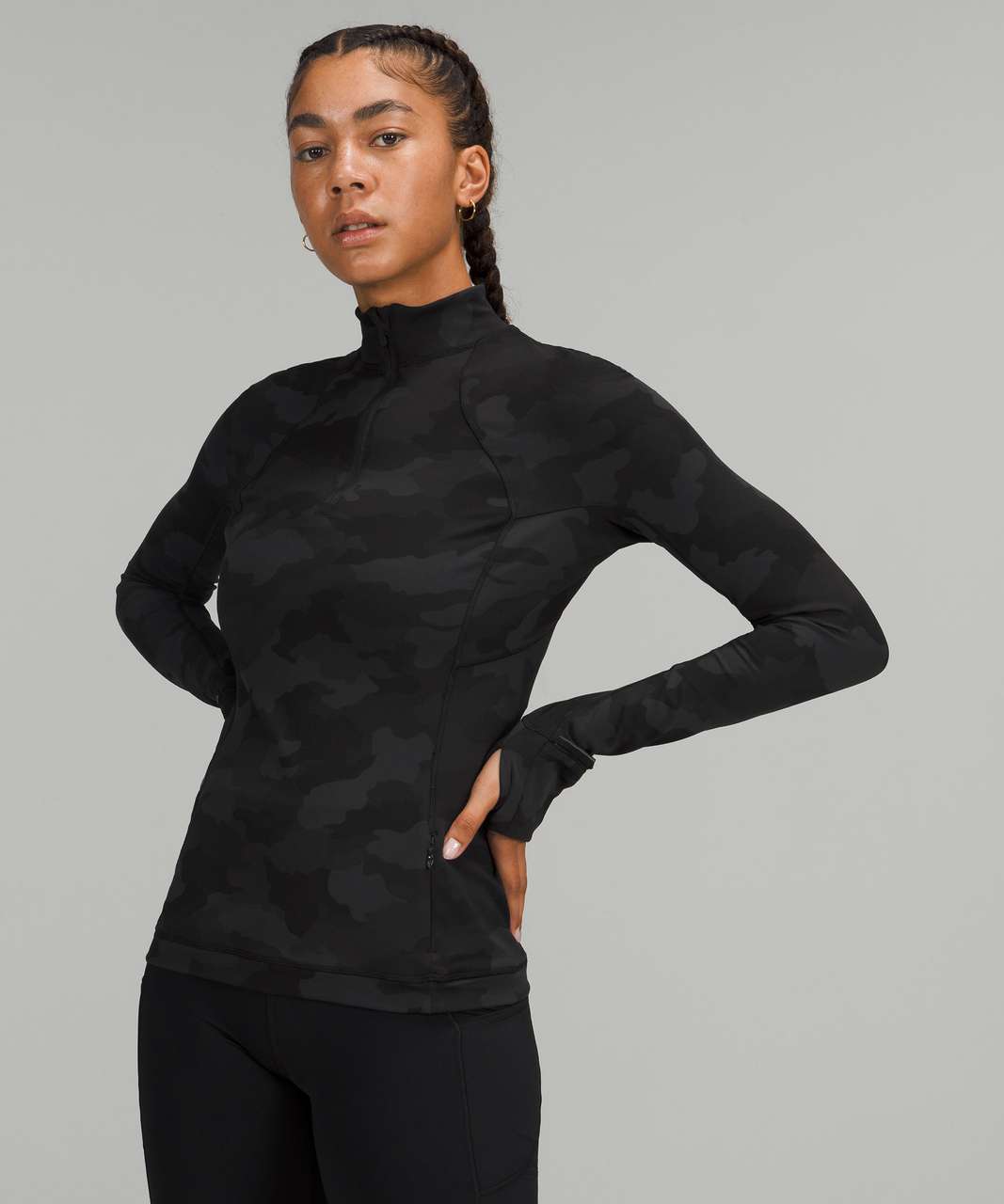 Lululemon Its Rulu Run Half Zip - Heritage 365 Camo Deep Coal Multi - lulu  fanatics