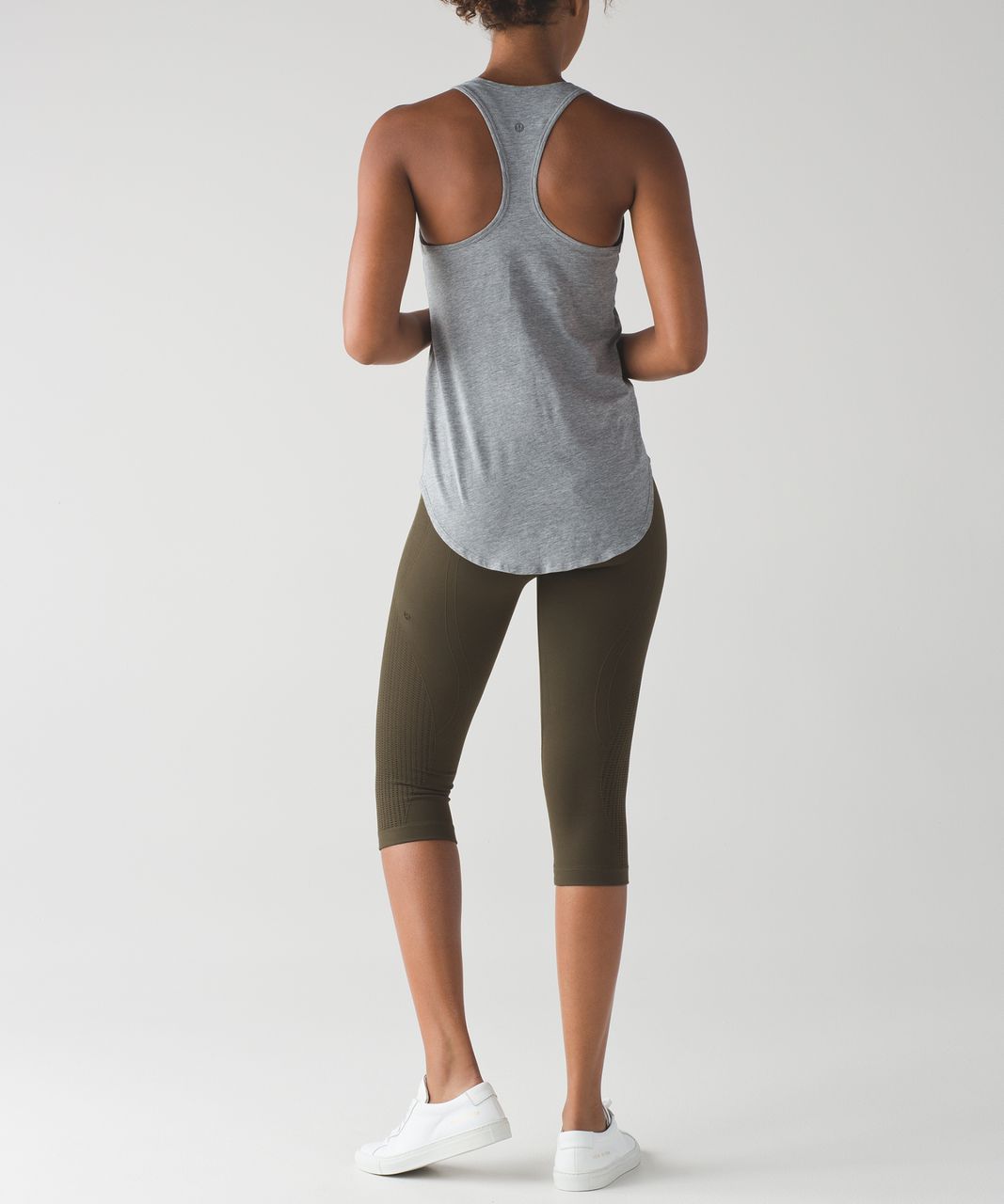 Lululemon Flow & Go Crop - Military Green - lulu fanatics