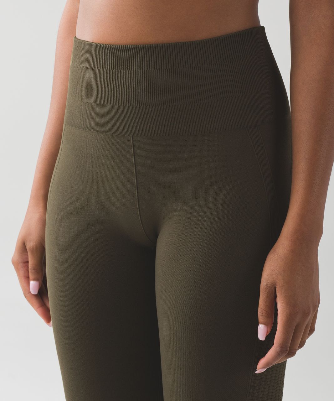 Lululemon Flow & Go Crop - Military Green