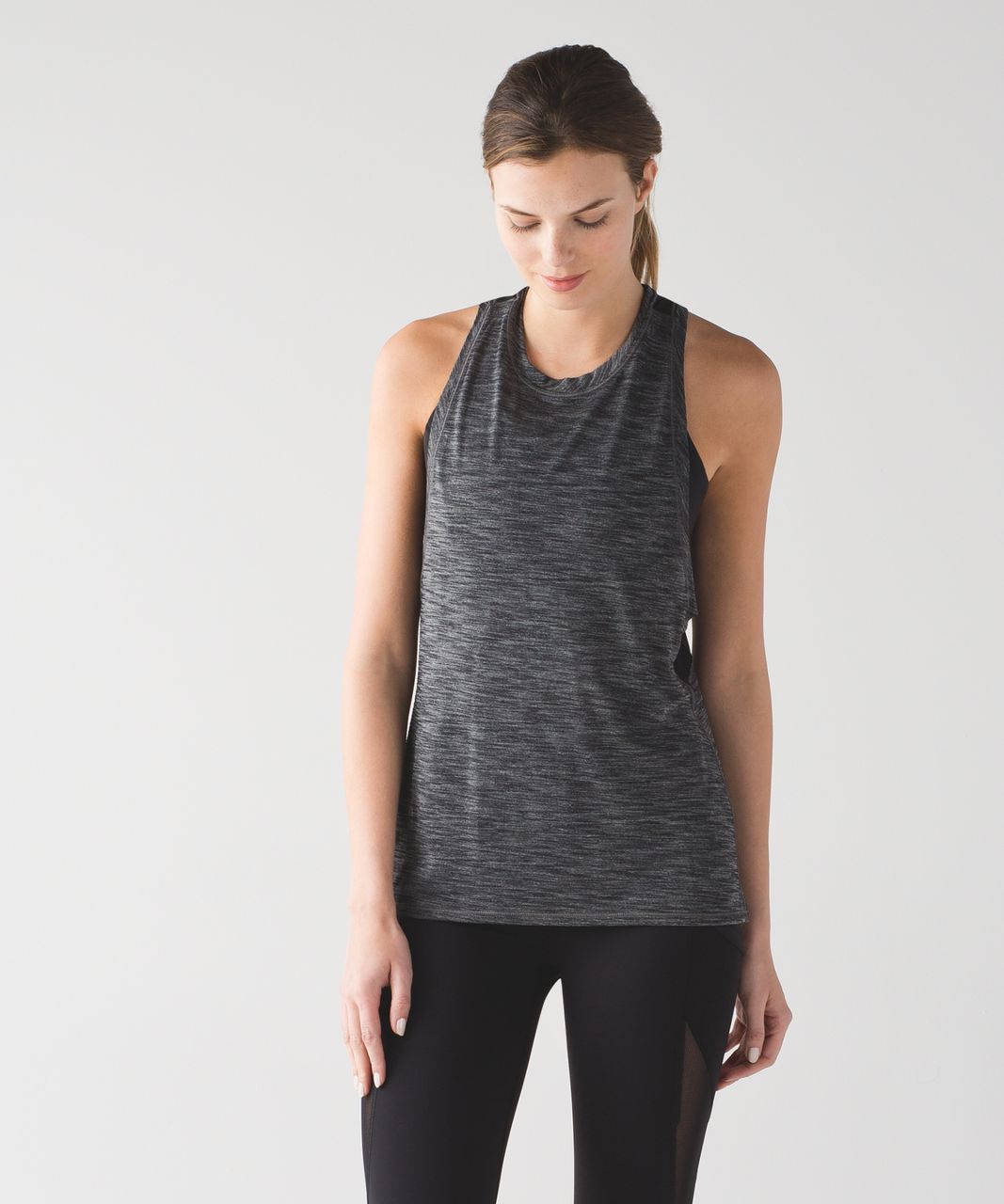 Lululemon Work The Circuit Tank - Heathered Black / Black