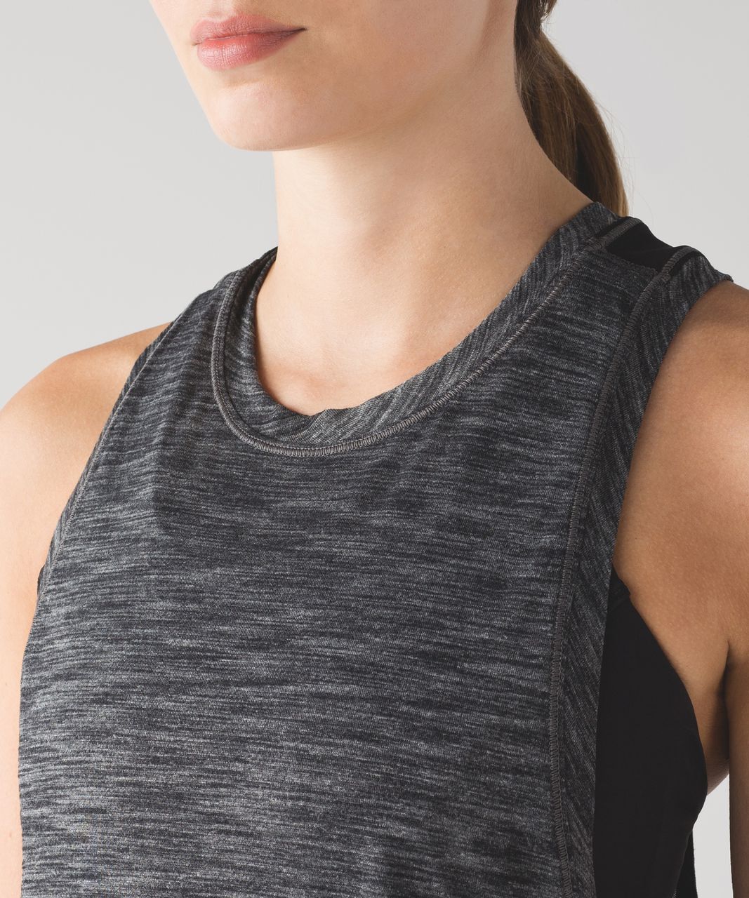 Lululemon Work The Circuit Tank - Heathered Black / Black