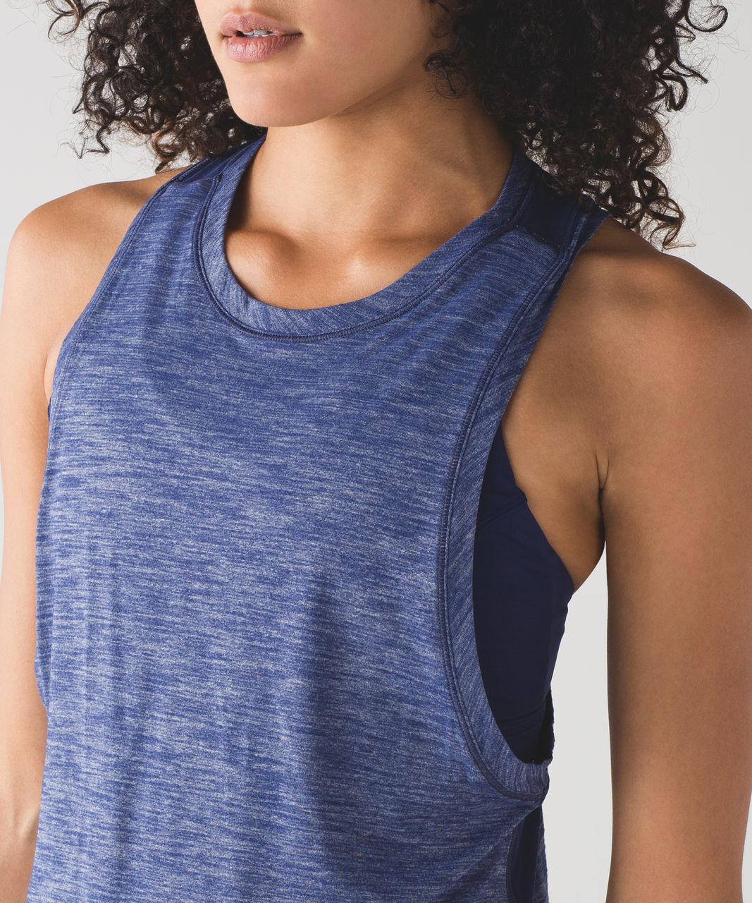 Lululemon Work The Circuit Tank - Heathered Hero Blue / Hero Blue