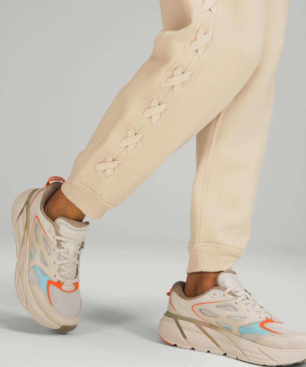 Lululemon Braided Detail High-Rise Jogger - White Opal - lulu fanatics