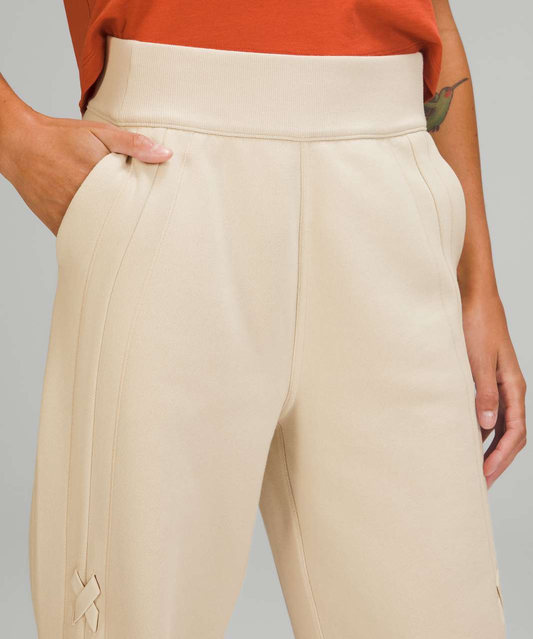 Lululemon Braided Detail High-Rise Jogger - White Opal - lulu fanatics