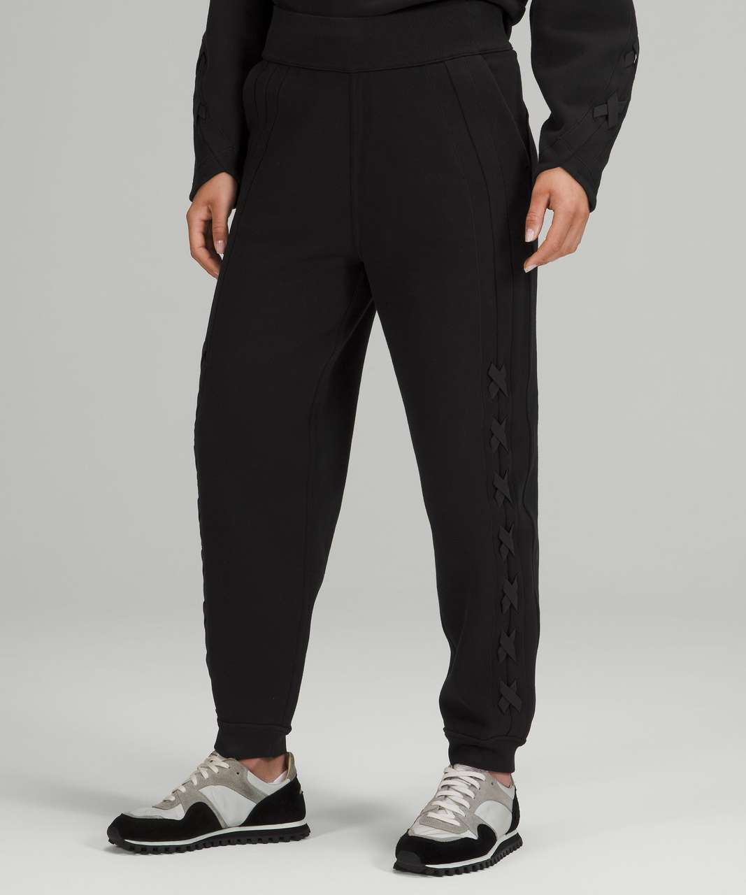 Lululemon Braided Detail High-Rise Jogger - Black - lulu fanatics