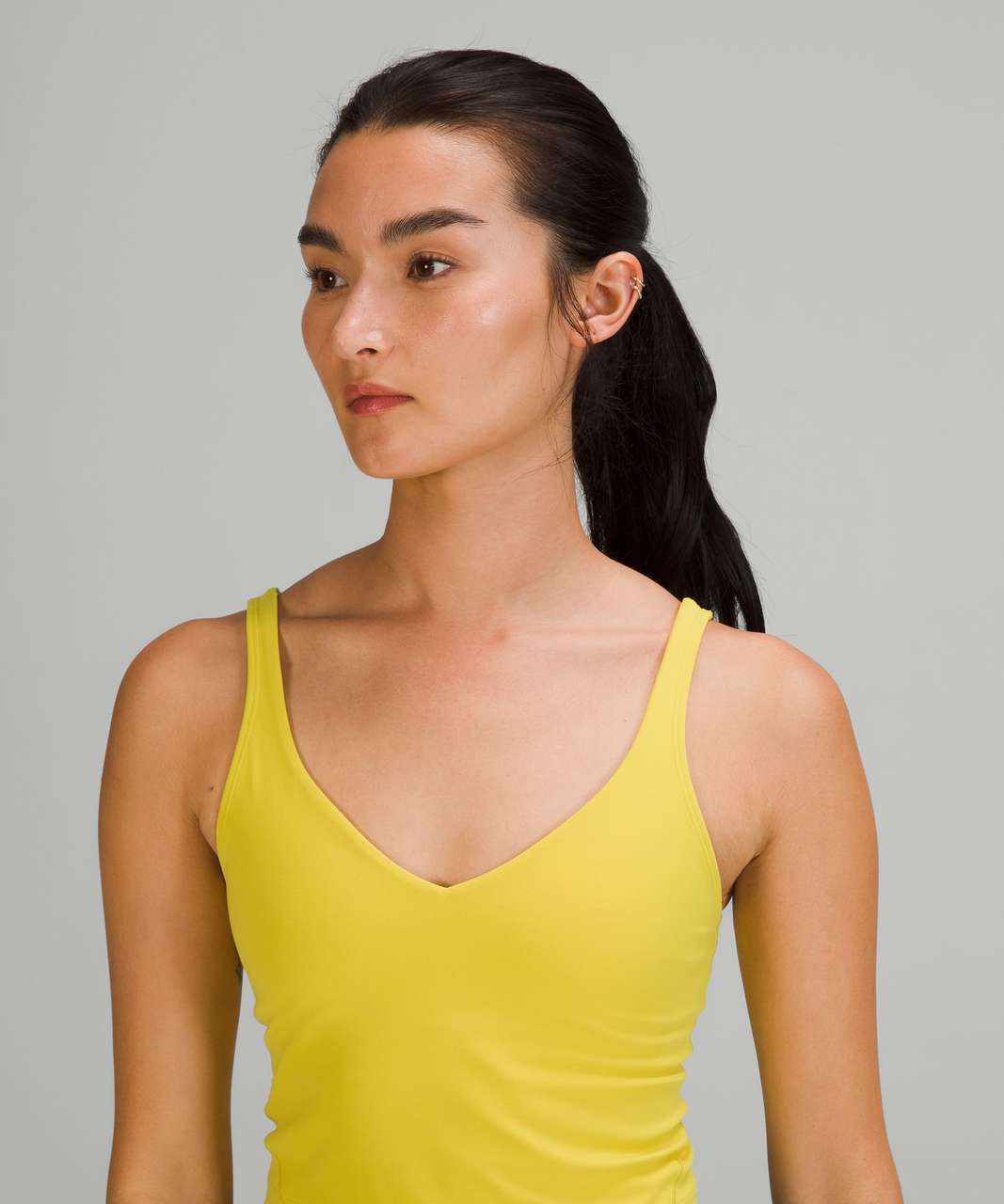 Lululemon Align Ribbed High-Neck Tank Top - Green Jasper - lulu fanatics