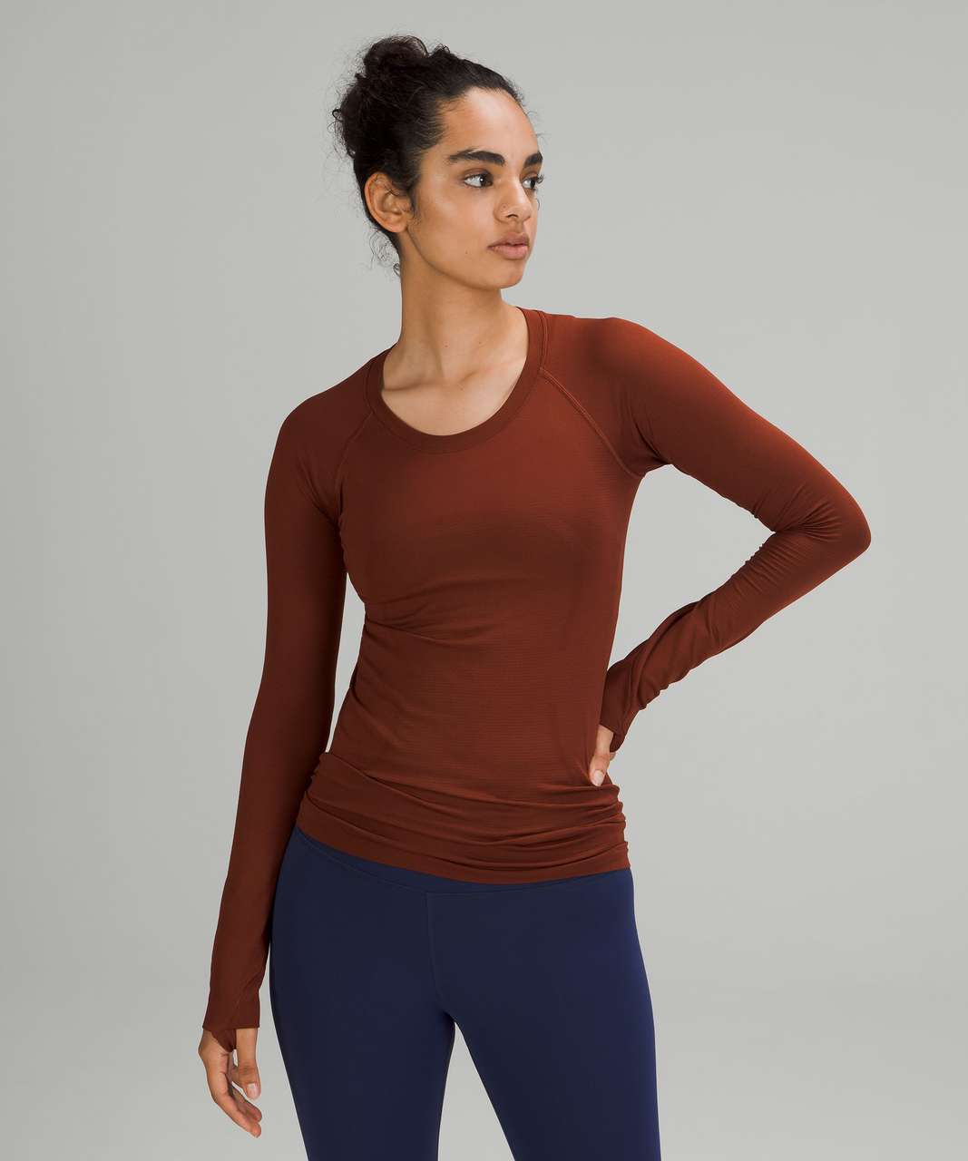 Lululemon Swiftly Tech Long Sleeve Shirt 2.0 - Date Brown / Date