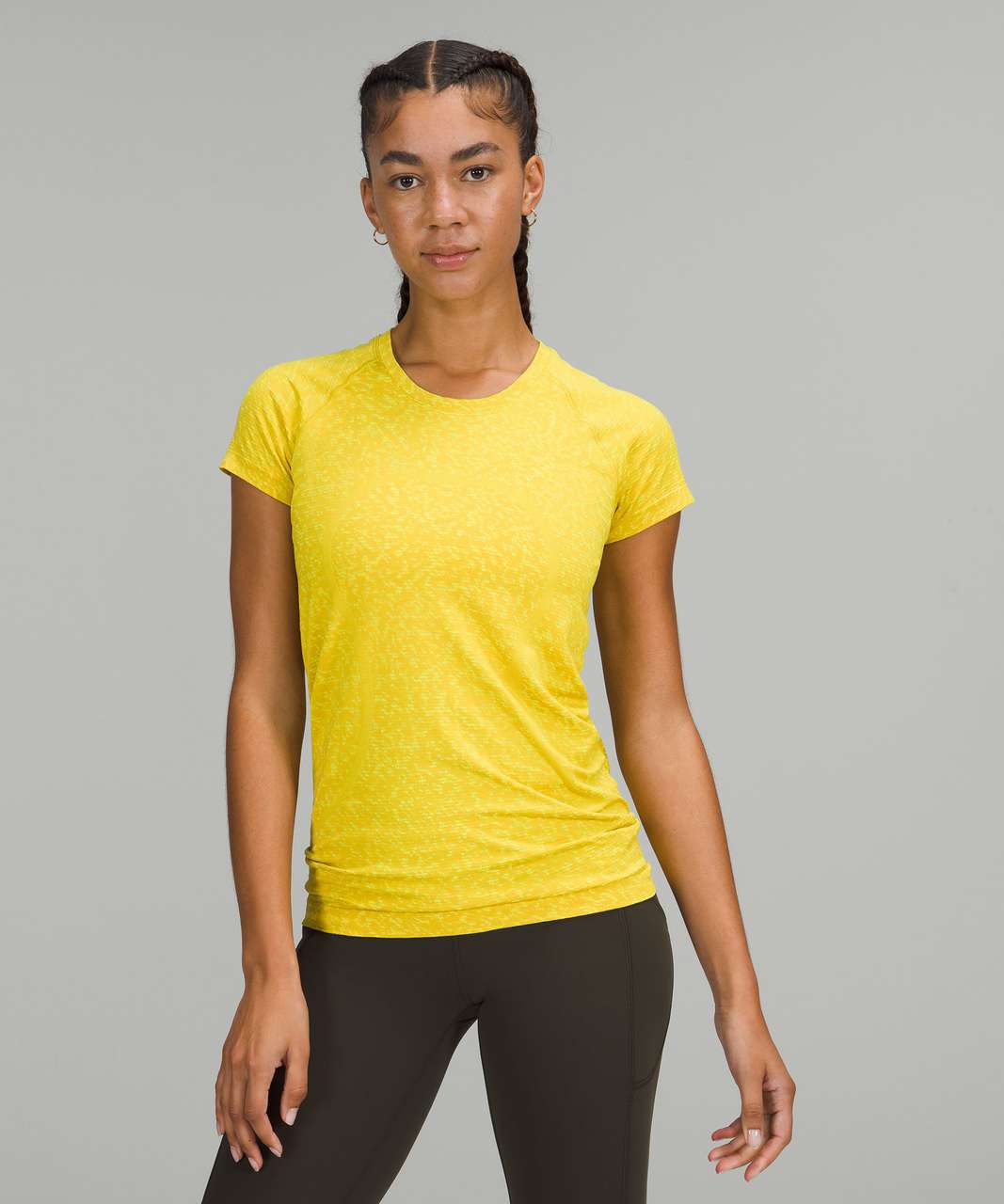 Lululemon Swiftly Tech Short Sleeve Crew Stretchy Yellow