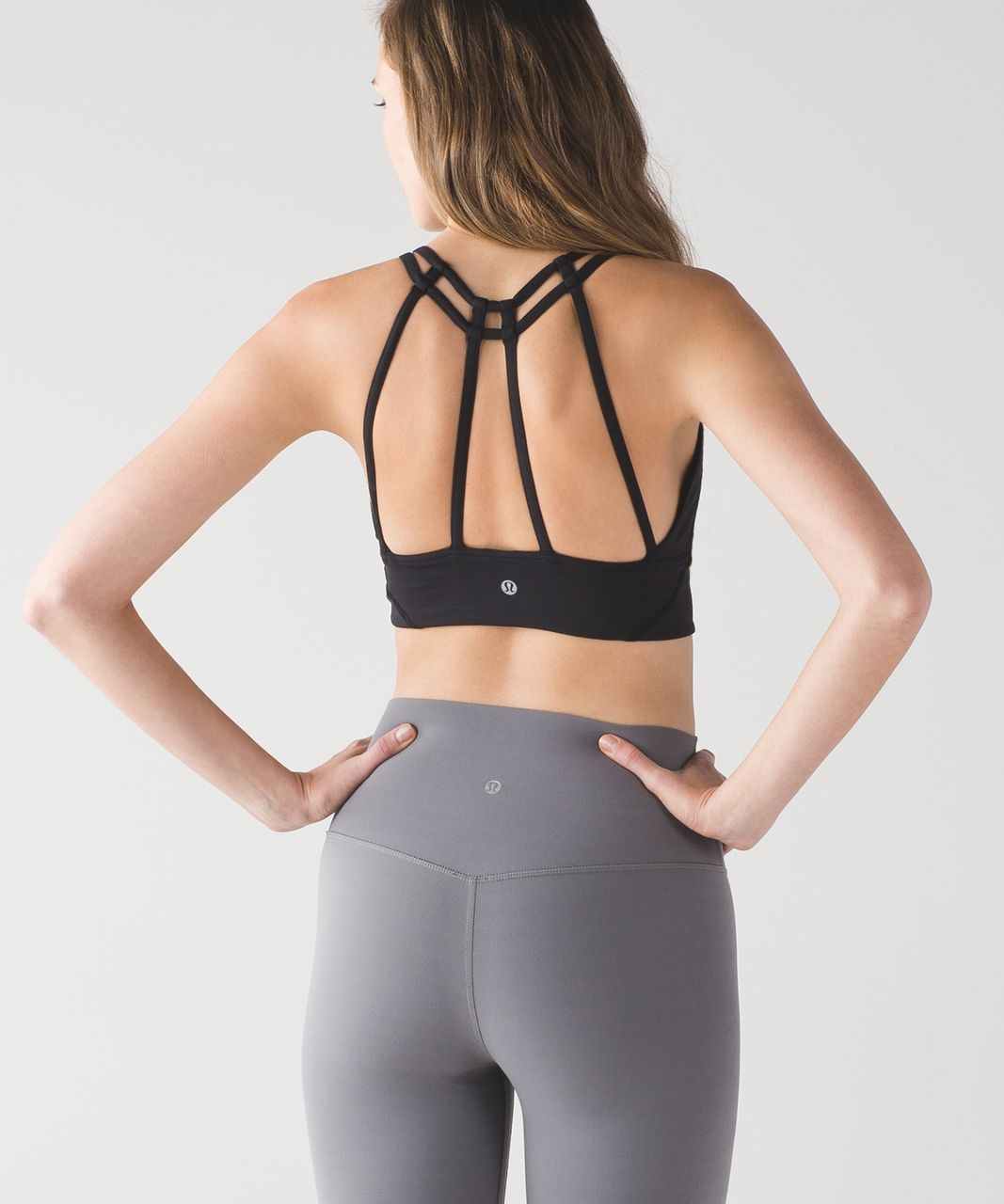 LULULEMON Awake to Lace Bra size:34B Black/Barely Beige