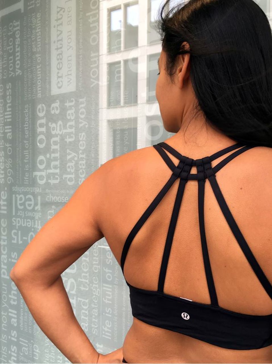 Lululemon Black Strappy Back Sports Bra