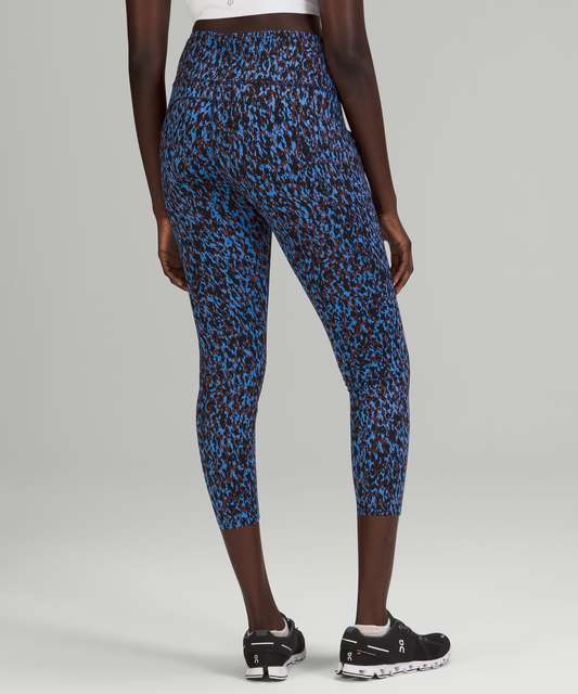 LULULEMON WOMENS FAST and Free High Rise Tight 25 Ice Dye Ice Wash Asphalt  Grey £69.99 - PicClick UK