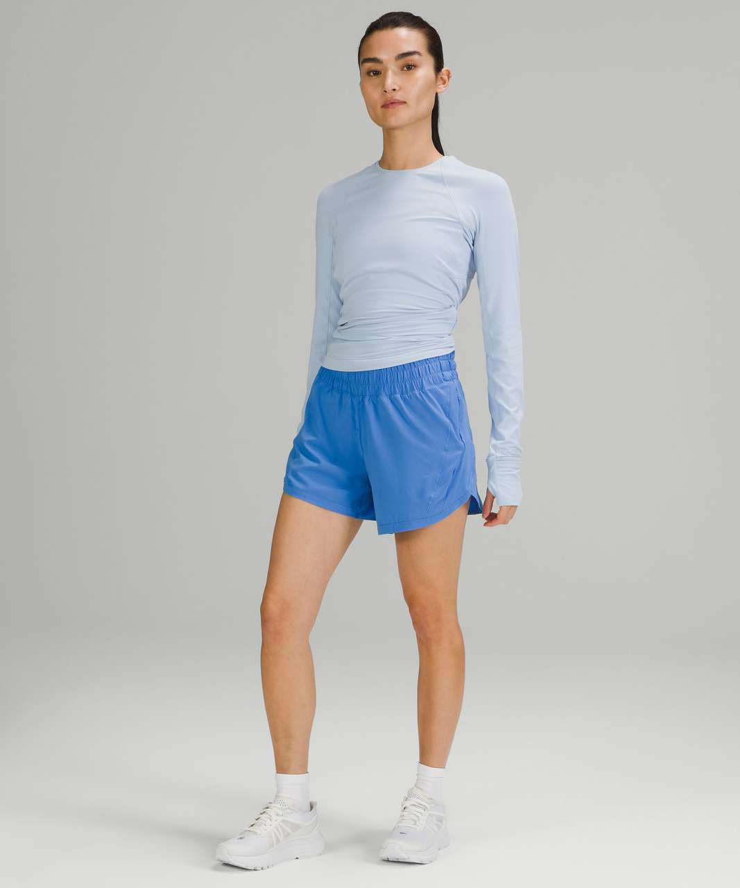 Lululemon Track That Mid-Rise Lined Short 5 - Blue Nile - lulu fanatics