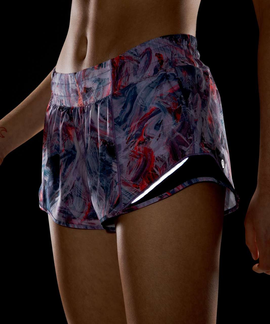 Lululemon Hotty Hot Low-Rise Lined Short 2.5" - Atmospheric Purple Multi / Classic Navy