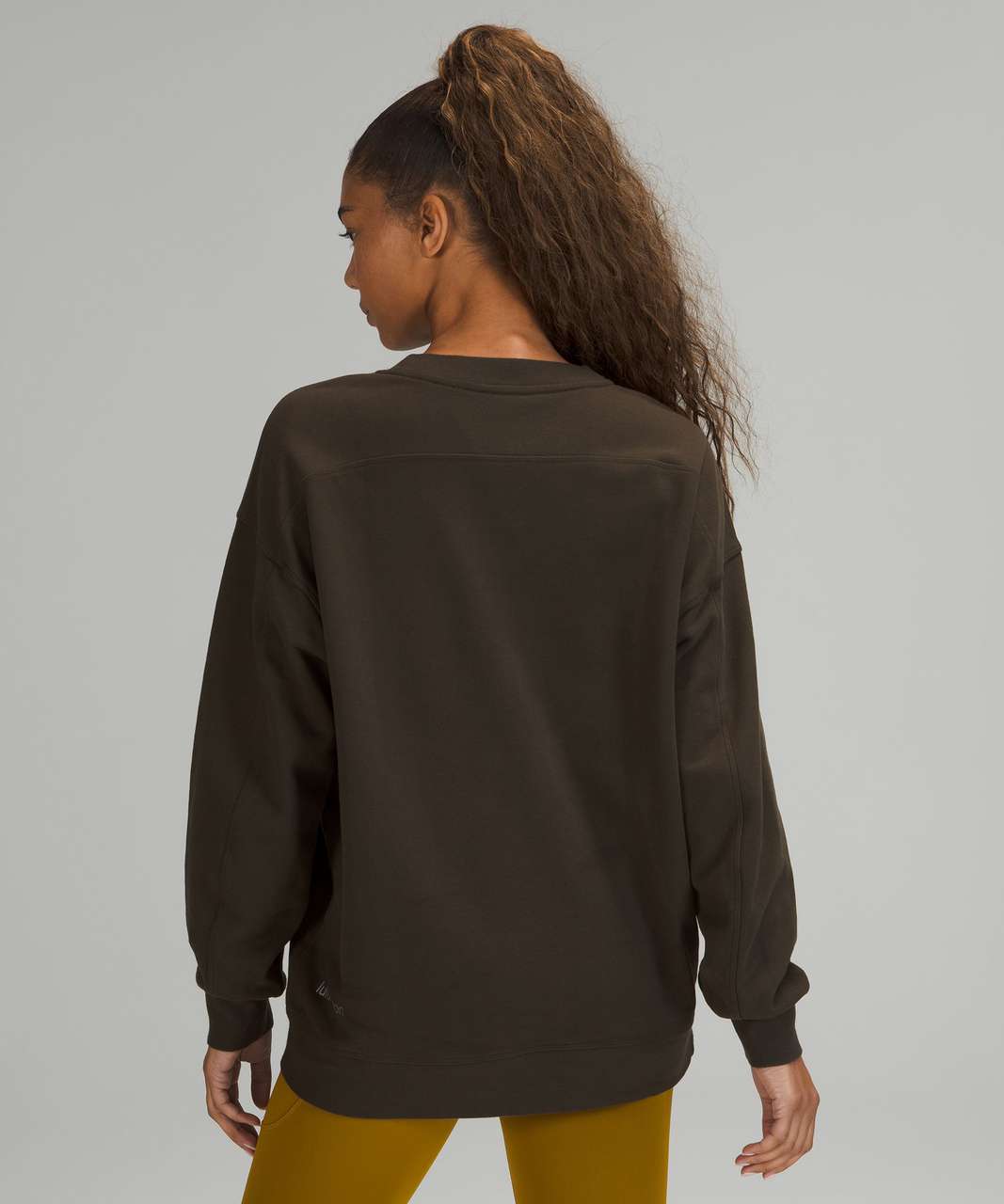 Lululemon Perfectly Oversized Crew Sweatshirt Dark Olive 4 - Sweaters