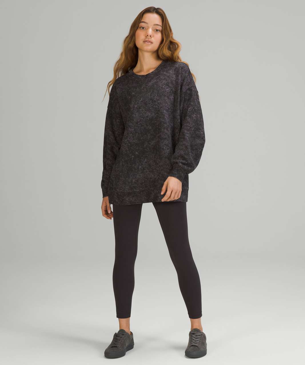 Lululemon Perfectly Oversized Crew - Denim Wash Print Dusky Lavender ...