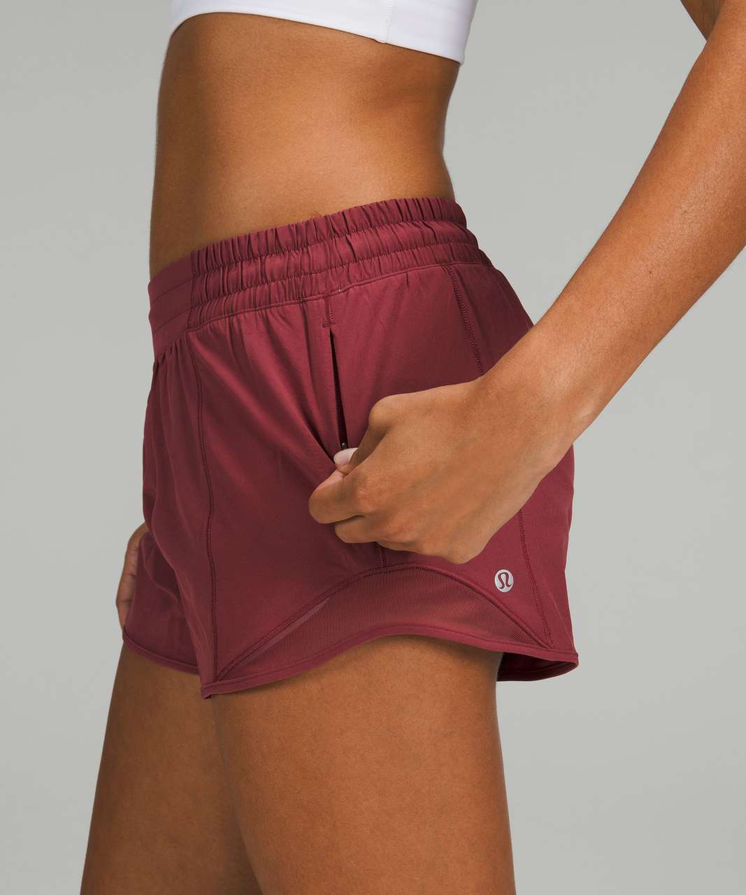 Lululemon Hotty Hot Low-Rise Lined Short 4 - Mulled Wine - lulu