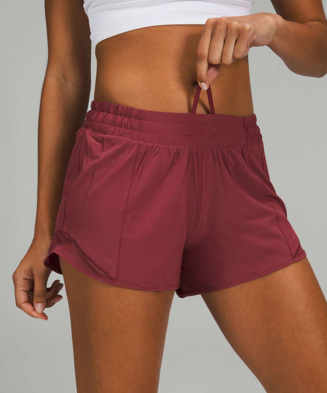 Lululemon Hotty Hot Low Rise Shorts 4 In Mulled Wine