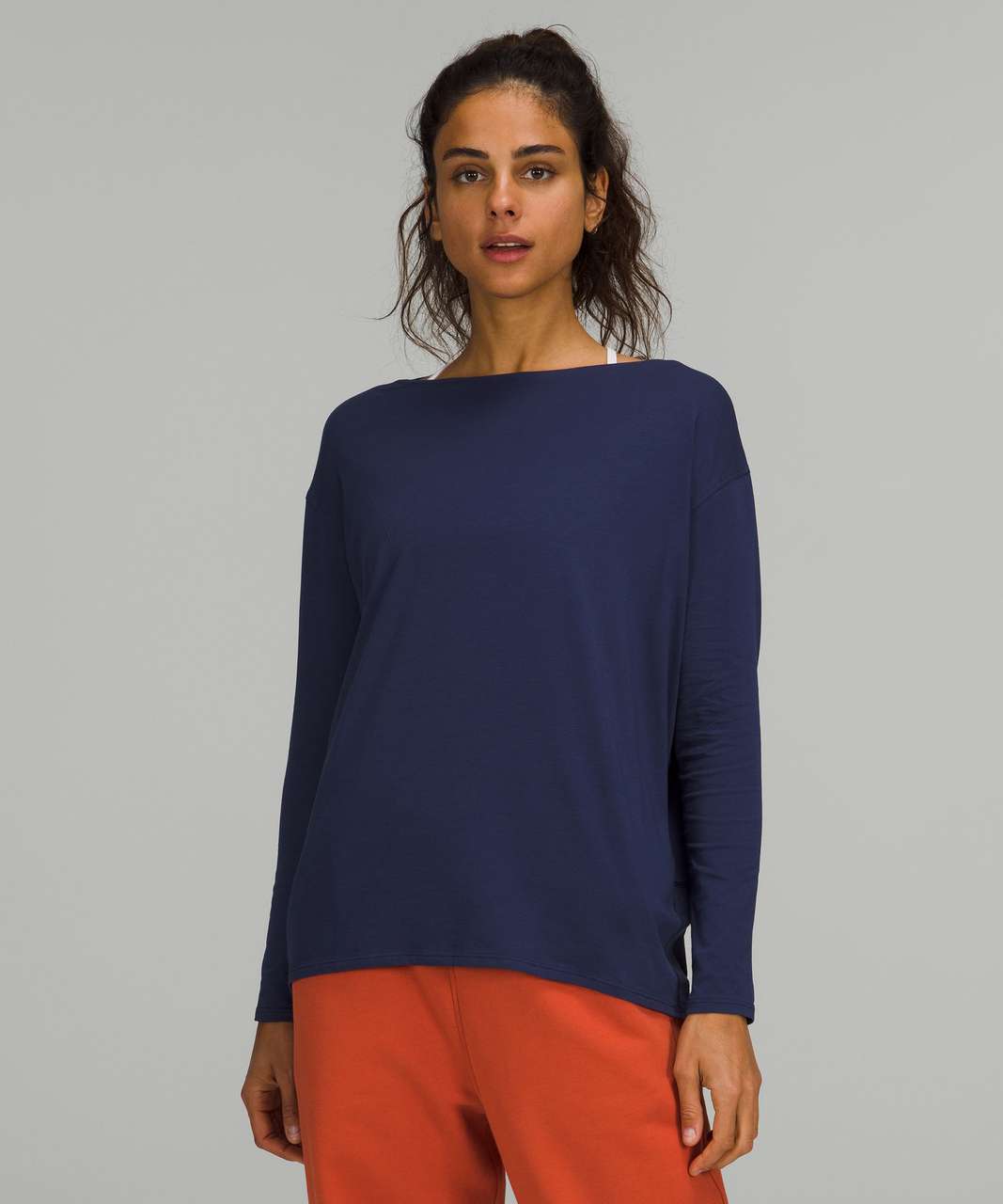 Motion Jacquard Long Sleeve Top - Regatta Blue