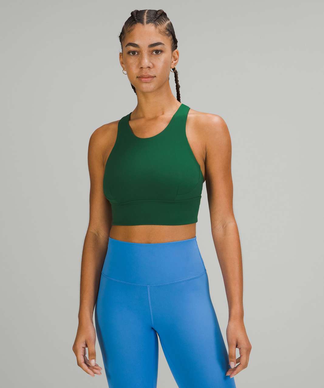 Lululemon Wunder Train Longline Bra *Medium Support, C/D Cup - Everglade  Green - lulu fanatics