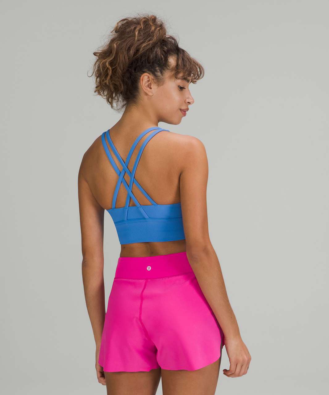 Lululemon Energy High-Neck Longline Ribbed Luxtreme Bra *Medium Support,  B–D Cups - Brier Rose - lulu fanatics