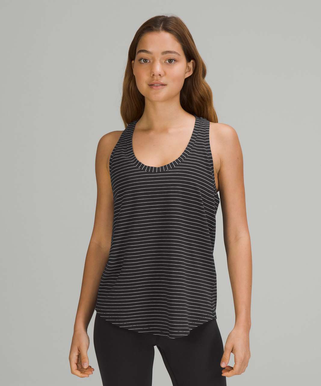 Lululemon Love Tank Top - Synchronise Stripe Black White