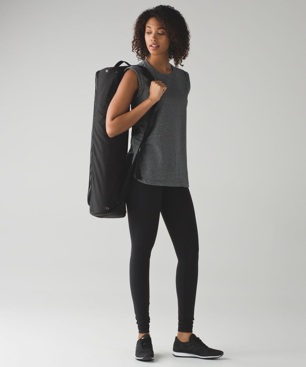 Lululemon All Time Tank - Heathered Speckled Black / Heathered Speckled ...