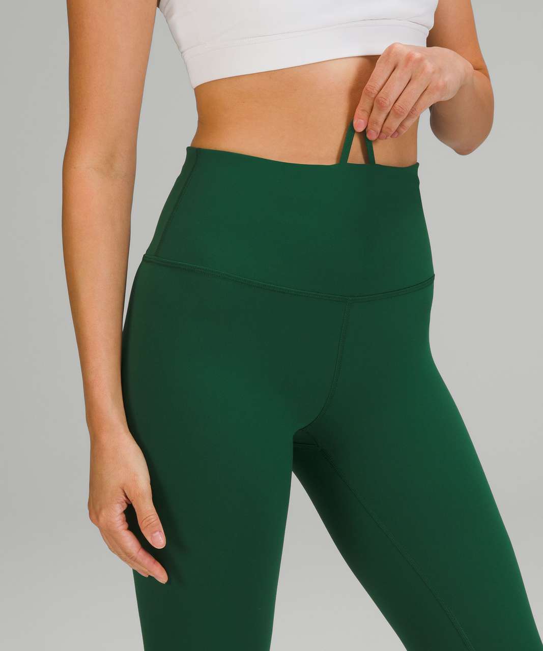 Lululemon Wunder Train High-Rise Crop 23 - Everglade Green - lulu