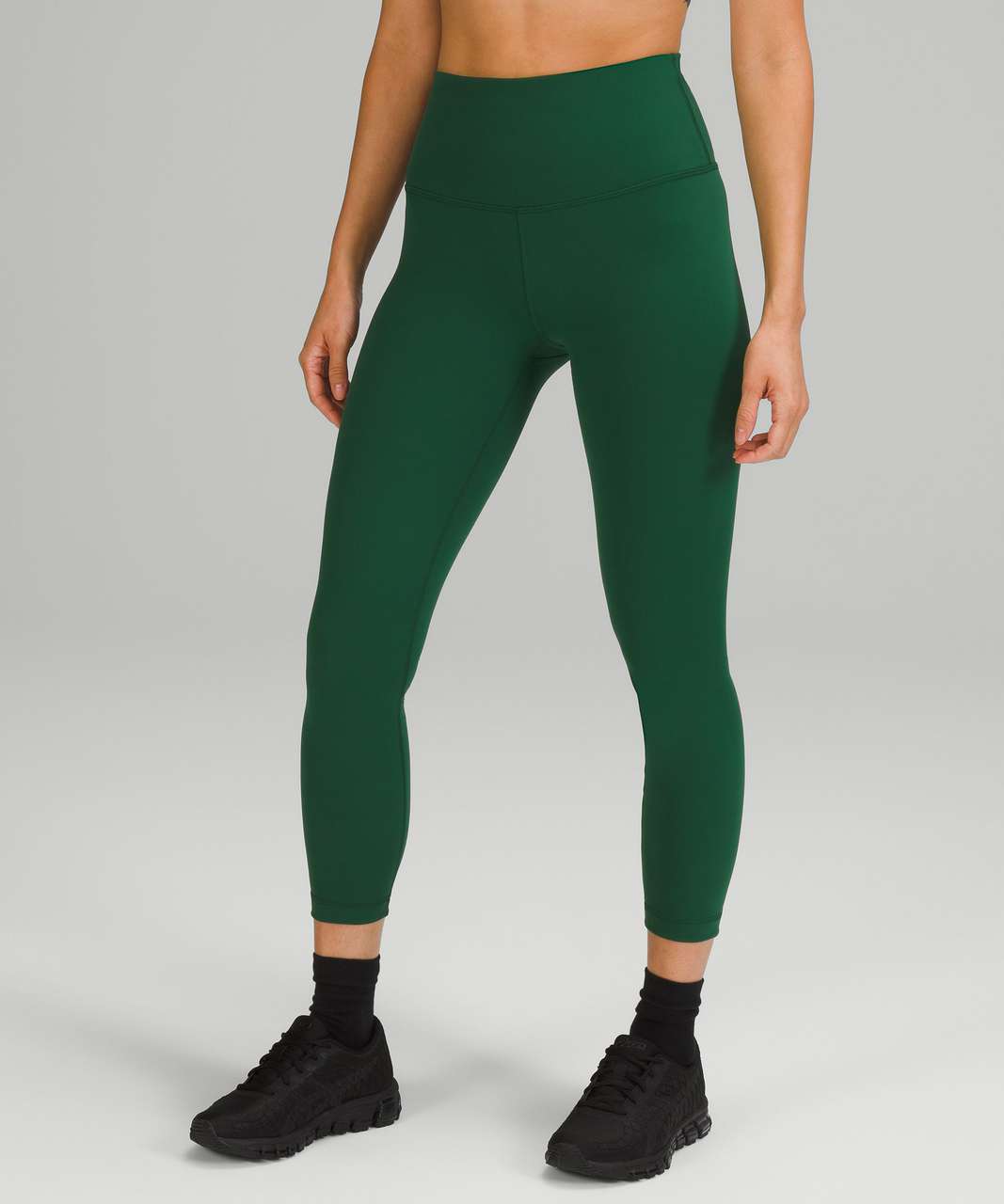 Lululemon Wunder Train High-Rise Crop 23 - Everglade Green - lulu