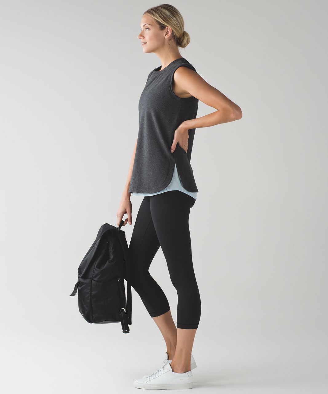 Lululemon All Time Tank - Heathered Black / Heathered Black