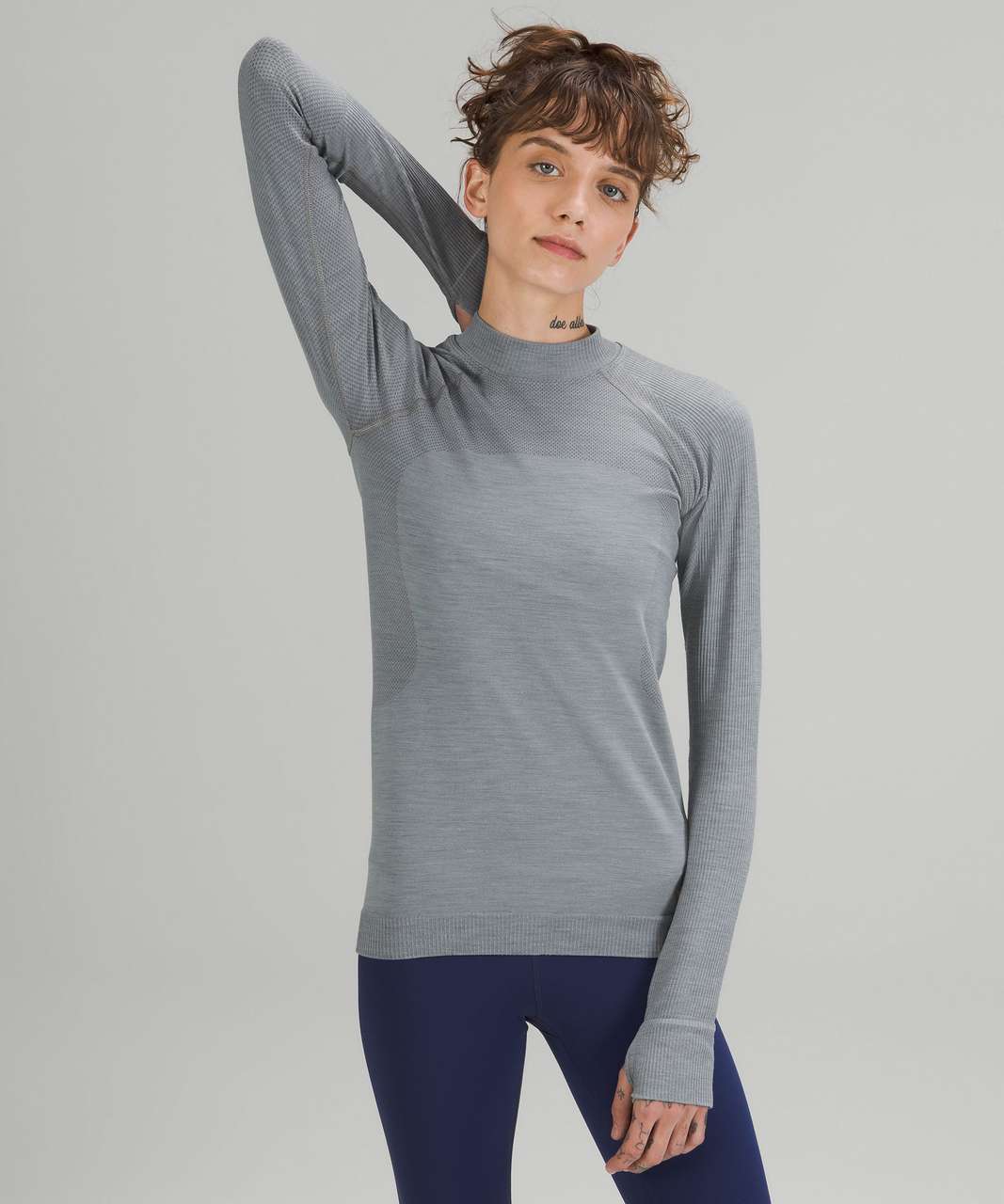 Buy Lululemon Long Sleeve Tops Online At Best Prices - Rhino Grey Womens  Keep the Heat Long Sleeve