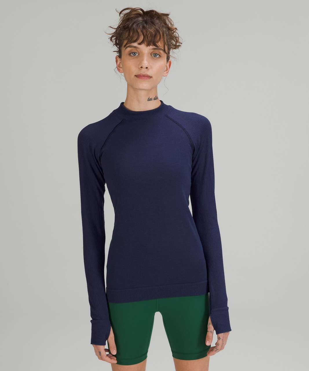 Lululemon Keep the Heat Thermal Long Sleeve Shirt - Night Sea