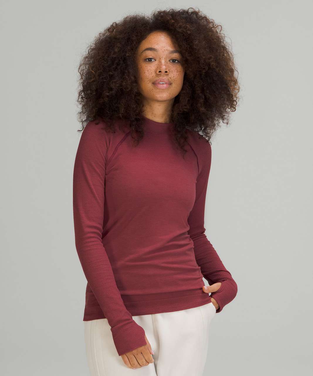 Lululemon Keep the Heat Thermal Long Sleeve Shirt - Mulled Wine