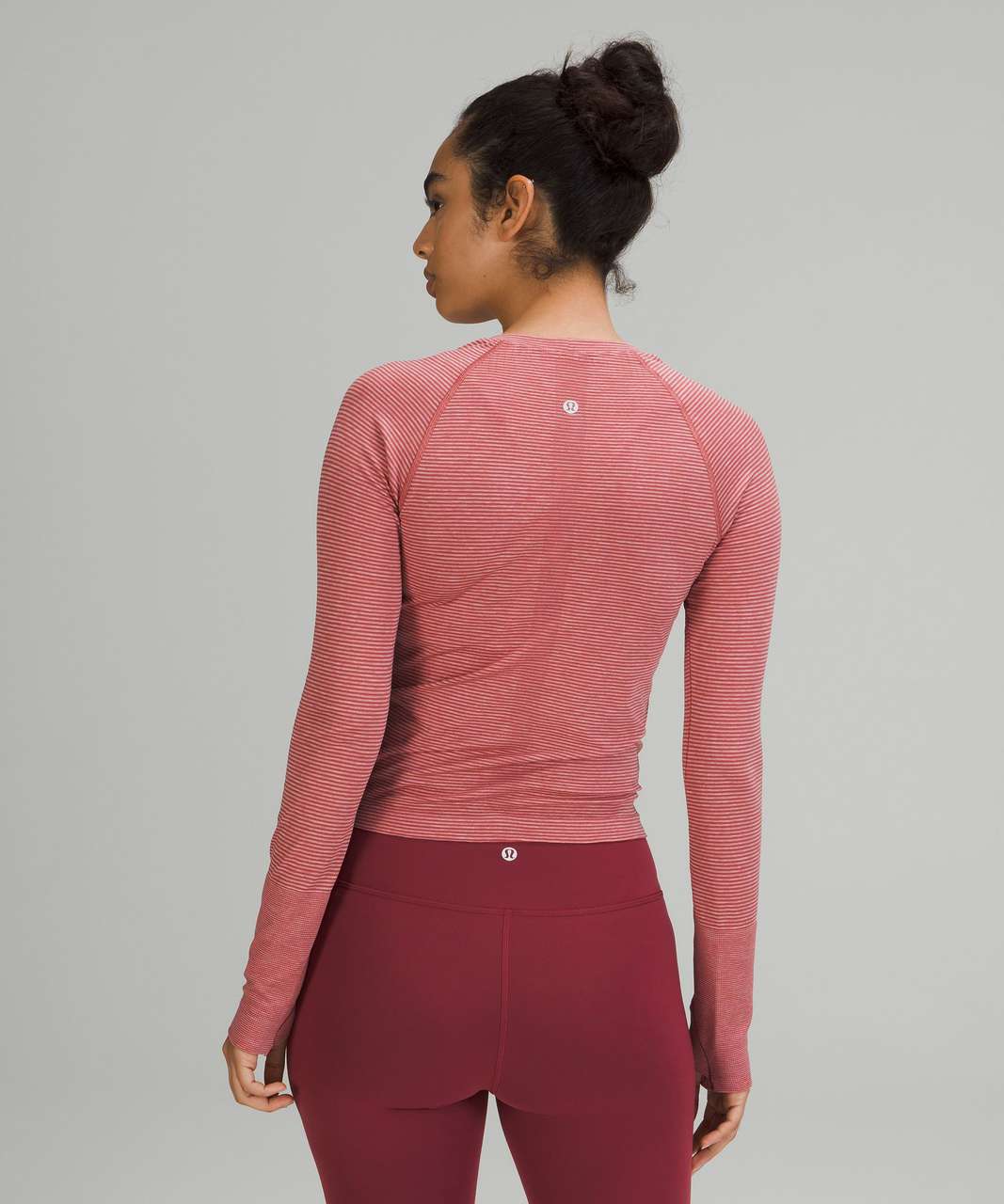 Lululemon Swiftly Tech Long Sleeve Shirt 2.0 *Race Length - Tetra Stripe Pink Savannah / Pink Mist / Mulled Wine / Red Rock