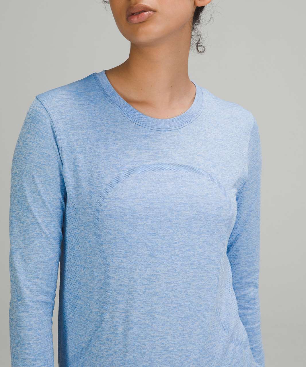 Lululemon Swiftly Relaxed-fit Long Sleeve Shirt In Painted Camo Silver Blue/sheer  Blue