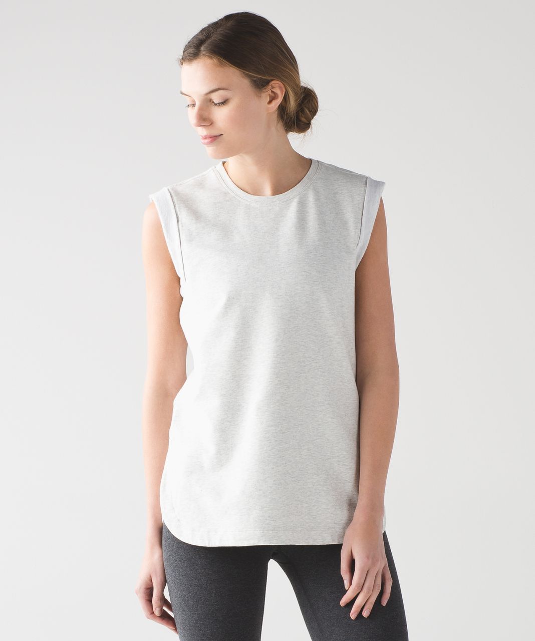 Lululemon All Time Tank - Heathered White / White