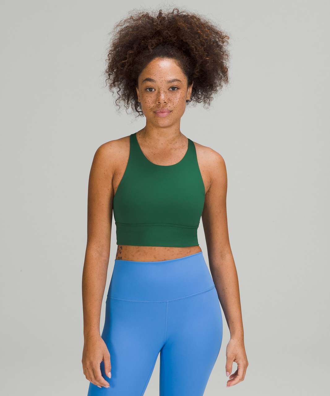 Lululemon Free to Be High-Neck Longline Bra - Wild *Light Support, A/B Cup  - Rainforest Green - lulu fanatics