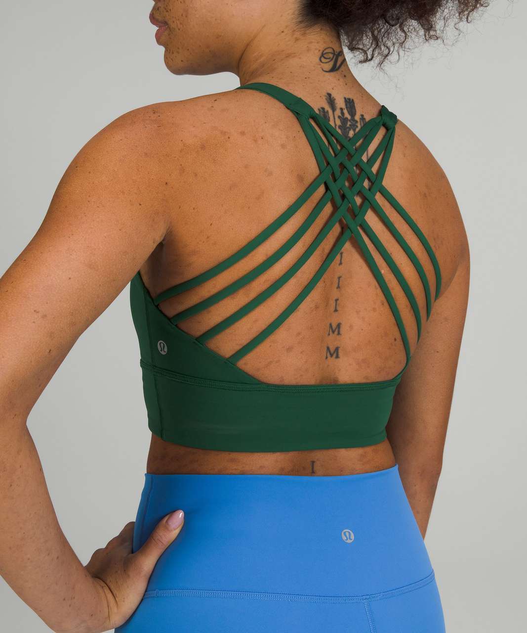 Lululemon Free to Be High-Neck Longline Bra - Wild *Light Support, A/B Cup  - Everglade Green - lulu fanatics