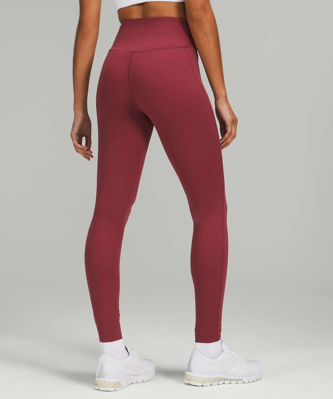 Lululemon Nulu Mesh Panels High-Rise Crop 21 - Mulled Wine - lulu fanatics