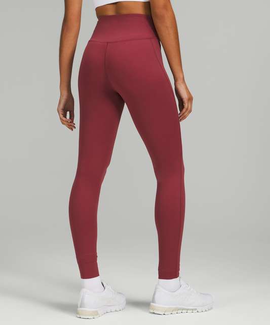 LULULEMON WOMEN'S BASE PACE HR TIGHT 28” Size RED US 10/UK 14 Model #  LW5DQFS