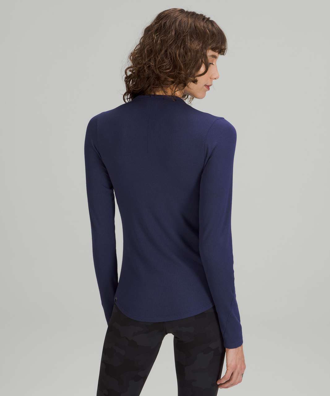 Lululemon Hold Tight Ribbed Long Sleeve Shirt - Night Sea