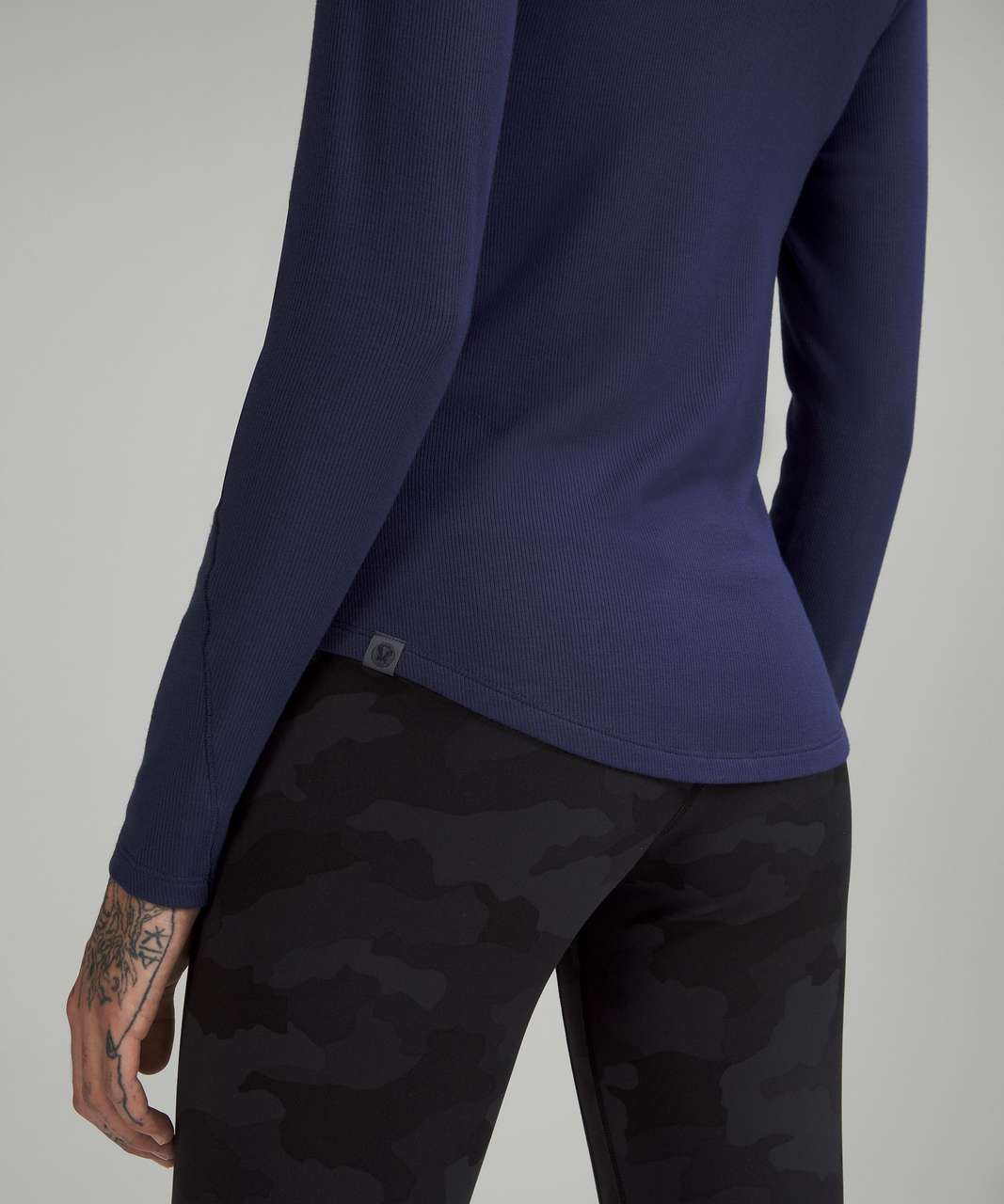 Lululemon Hold Tight Ribbed Long Sleeve Shirt - Heathered Core