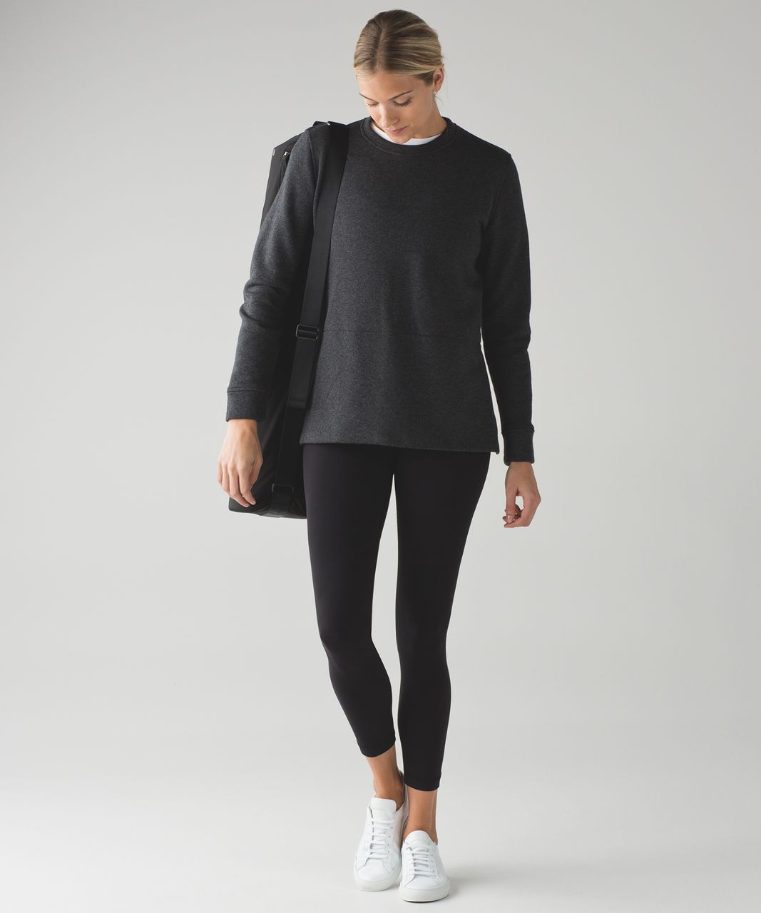 Lululemon Yes Fleece Pullover - Heathered Black / Black