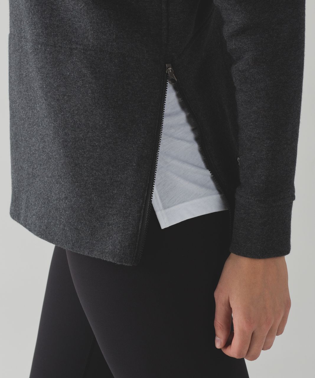 Lululemon Yes Fleece Pullover - Heathered Black / Black