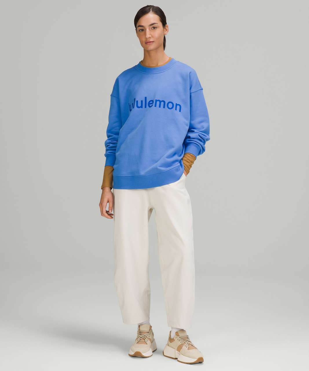 Lululemon Perfectly Oversized Crew *Graphic - Blue Nile - lulu fanatics